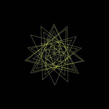 Satırları soyut geometrik şekli. Vektör anahat çizim.