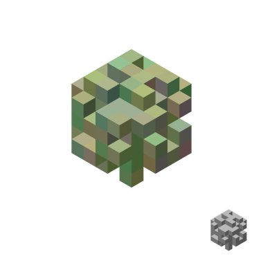 Soyut 3d inşaat. Beyaz arka plan üzerinde izole. Ben vektör