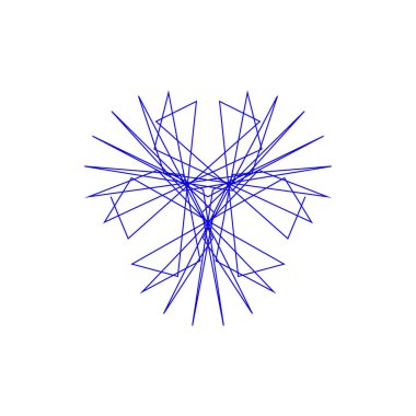 Satırları soyut geometrik şekli. Vektör anahat çizim.
