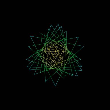 Satırları soyut geometrik şekli. Vektör anahat çizim.