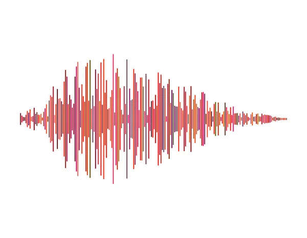 Schallwelle. isoliert auf weißem Hintergrund. Vektor bunte Unlust — Stockvektor