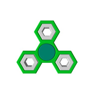 El topluca spinner. Beyaz background.3d vektör illus izole