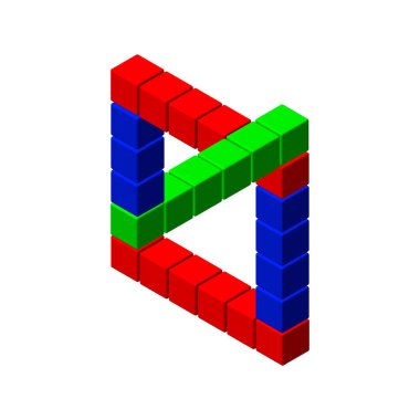Oyuncak yapı taşları inanılmaz rakam. Vektör renkli Hüseyin