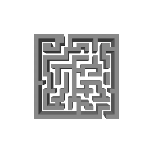 Labyrinth. isoliert auf weißem Hintergrund. 3D-Vektor-Illustration. — Stockvektor