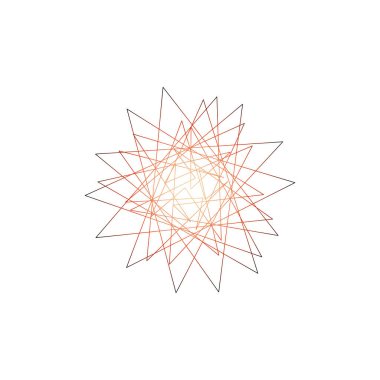 Soyut geometrik şekiller çizgiler. Vektör anahat çizim.