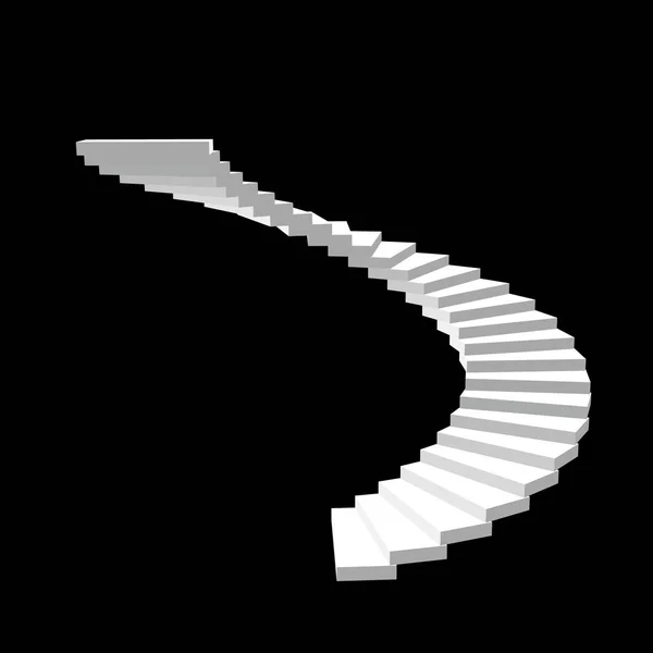 Escalier en colimaçon. Isolé sur fond noir.3d Vector illustr — Image vectorielle