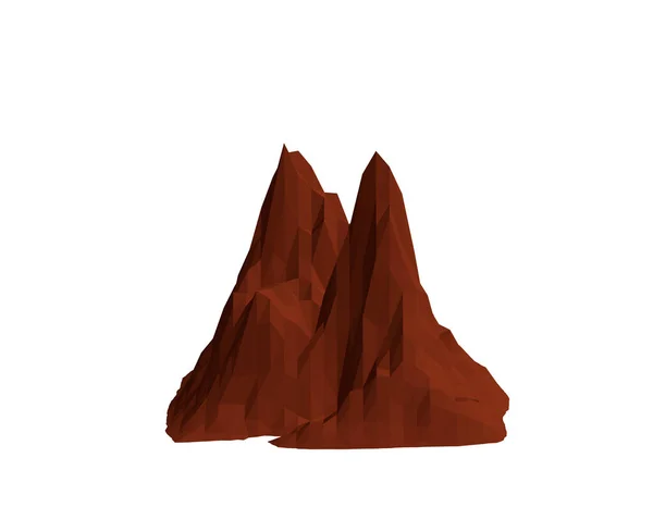 Mountain rock. Isolerade på vit bakgrund. 3D vektor nedanstående — Stock vektor