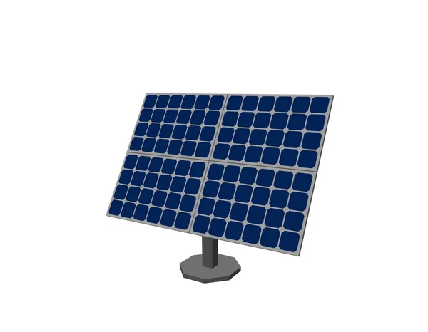 Solar panel. Isolated on white background. 3d Vector illustratio — Stock Vector
