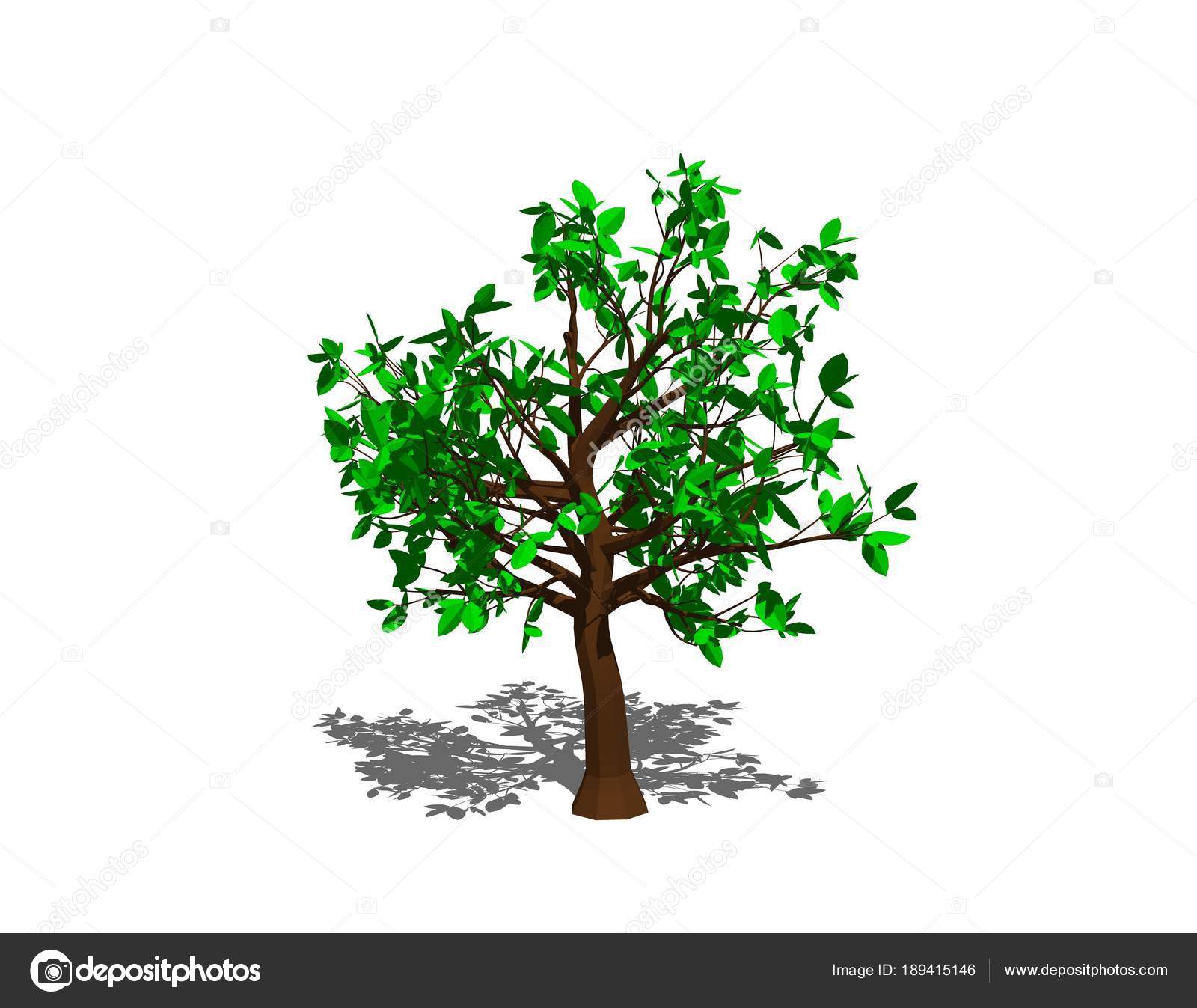 Abstract Tree Isolated On White Background 3d Rendering Illust Stock Photo C Eestingnef