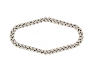 Soyut formu örgülü çerçevede. Beyaz arka plan üzerinde izole.