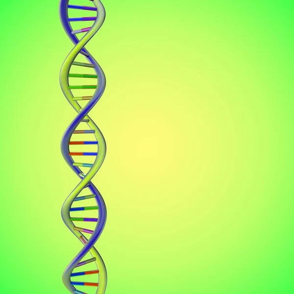 Абстрактная спираль ДНК. 3D-рендеринг . — стоковое фото