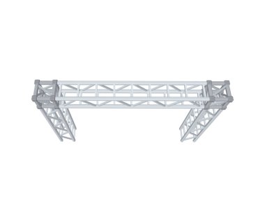 Truss inşaat. Beyaz arka plan üzerinde izole. 3D vektör Hüseyin
