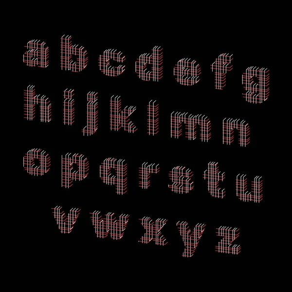 Алфавитные буквы строк. Векторная иллюстрация контура. Димитрик — стоковый вектор