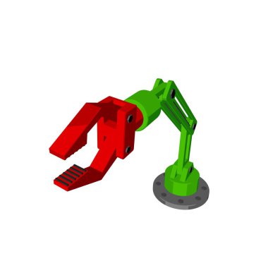 Robot kol. Beyaz arka plan üzerinde izole. Karikatür tarzı.