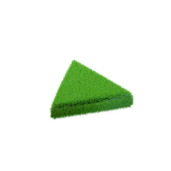 Patch d'herbe en forme de triangle. Style isométrique 3d . — Photo
