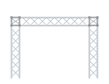 Truss inşaat. Beyaz arka plan üzerinde izole. 3D vektör Hüseyin
