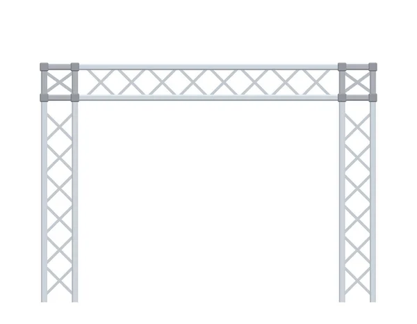 Costruzione Truss. Isolato su sfondo bianco. Illu vettoriale 3D — Vettoriale Stock