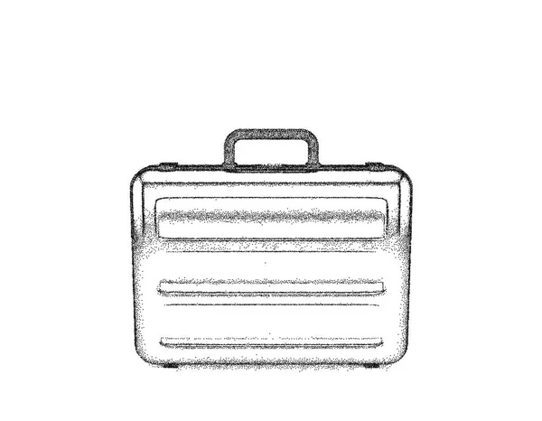 Une valise. Isolé sur fond blanc. Illustration vectorielle . — Image vectorielle