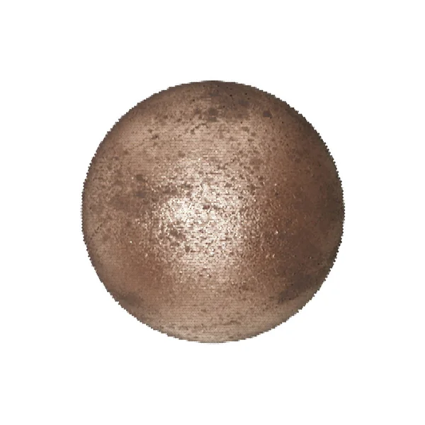 Bronze sphere. Isolated on white background. Vector illustration — Stock Vector