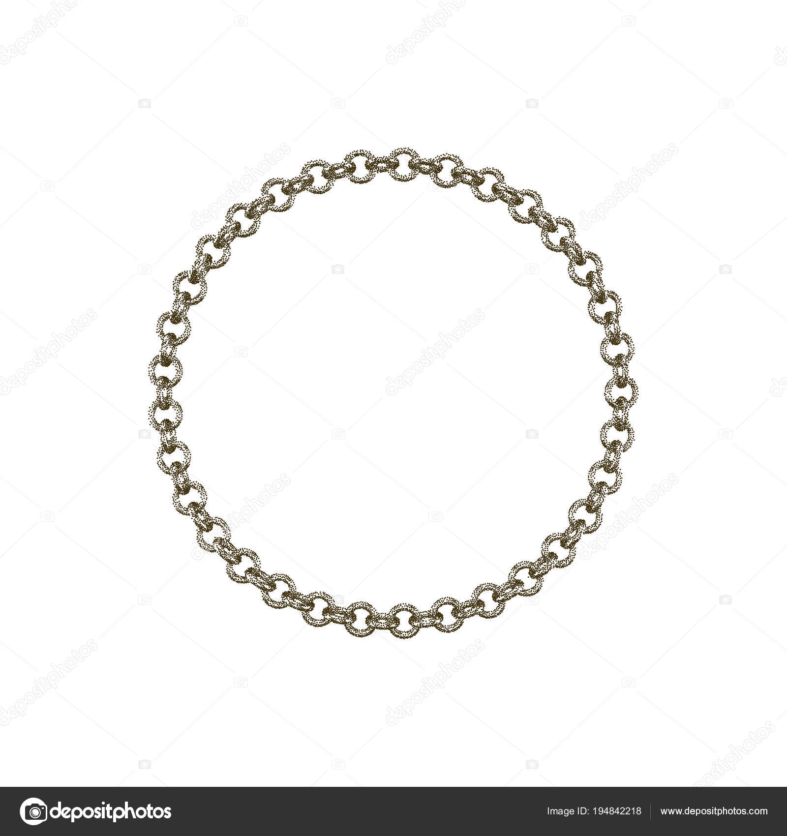 Chain Frame Circle Isolated On White Background Vector Illust Stock Vector C Eestingnef