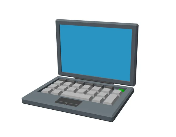 Het pictogram van de laptop. Geïsoleerd op een witte achtergrond. Vectorillustratie. — Stockvector