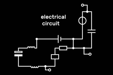Elektronik devre şeması. Teknoloji konsepti. Vektör.