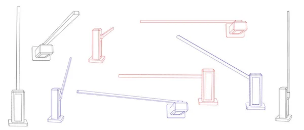 Автоматический барьер. Векторная иллюстрация . — стоковый вектор