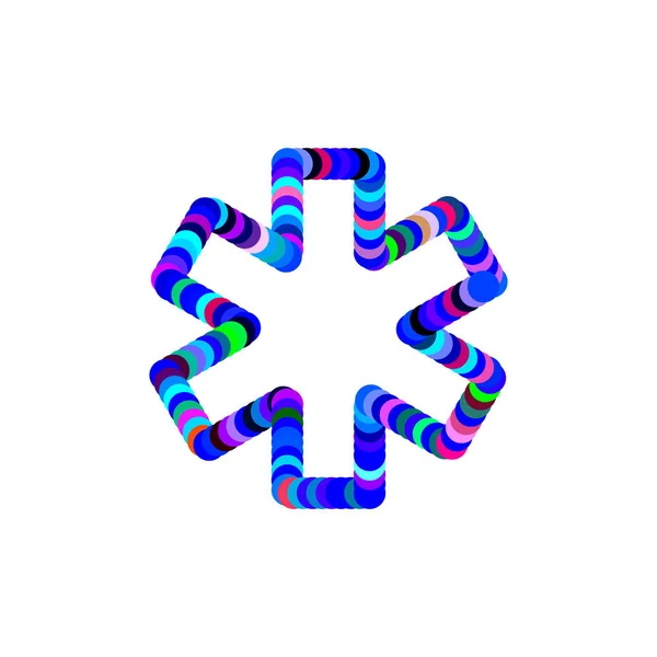 Abstrakt medicinsk symbol för cirklar. Isolerad på vit bakgrund — Stock vektor