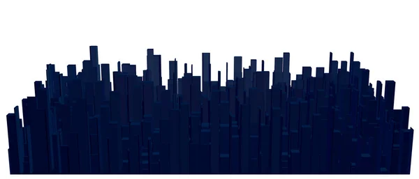 Modelo abstracto de ciudad. Ilustración vectorial . — Vector de stock