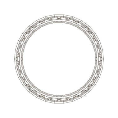 Truss çemberi. Vektör anahat çizimi.