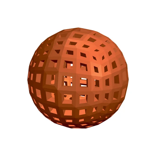 Abstract sphere wireframe. 3d Vector illustration. — Stock Vector