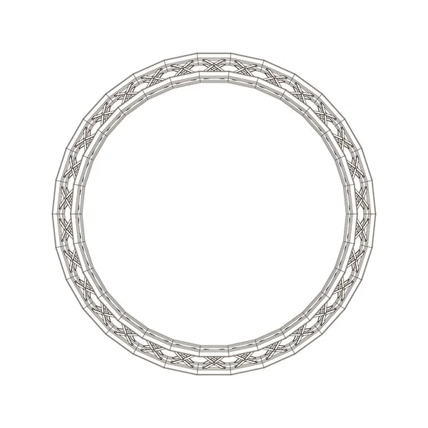 Truss circle. Vector outline illustration. — Stock Vector