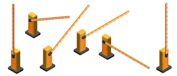 Automatická bariéra. Izolován na bílém pozadí. Vektor znázorňující — Stockový vektor