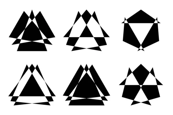Різні абстрактні геометричні елементи дизайну набір. Векторні істеричні — стоковий вектор