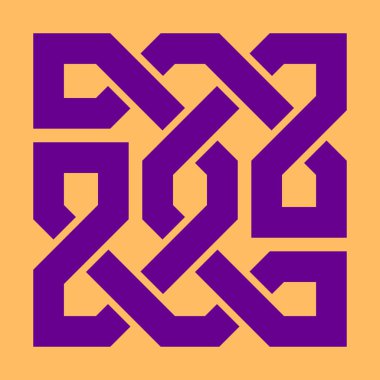 Kelt düğümü. Soyut süs. Vektör illüstrasyonu.