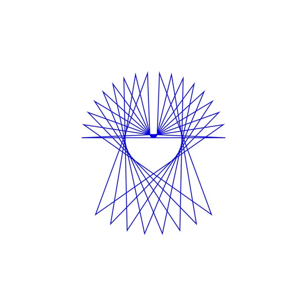 Forma geométrica abstracta de las líneas. Ilustración del esquema vectorial . — Archivo Imágenes Vectoriales