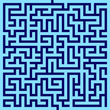 Kare labirent. Labirent. Vektör illüstrasyonu.