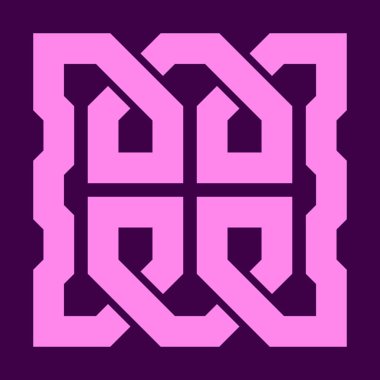 Kelt düğümü. Soyut süs. Vektör illüstrasyonu.