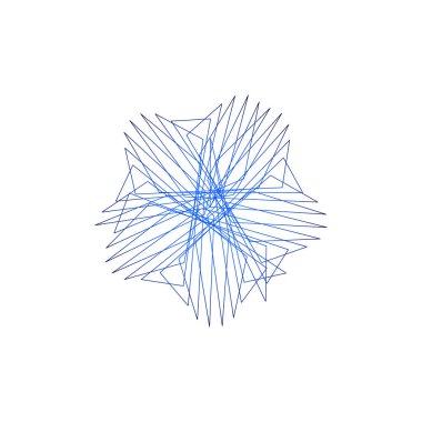 Soyut geometrik şekiller çizgiler. Beyaz arka plan üzerinde izole. Vektör anahat çizim.