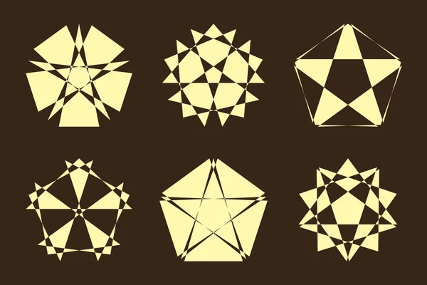 Різні Абстрактні Геометричні Елементи Дизайну Набір Векторні Ілюстрації — стоковий вектор