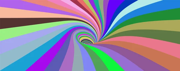 トンネル付きの抽象的な縞模様の背景 ベクトルカラフルなイラスト — ストックベクタ