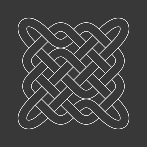 Celtic Knot Abstract Ornament Vector Outline Illustration — 스톡 벡터