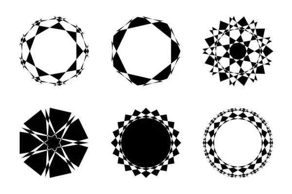 Diferentes Conjunto Elementos Diseño Geométrico Abstracto Ilustración Vectorial — Archivo Imágenes Vectoriales