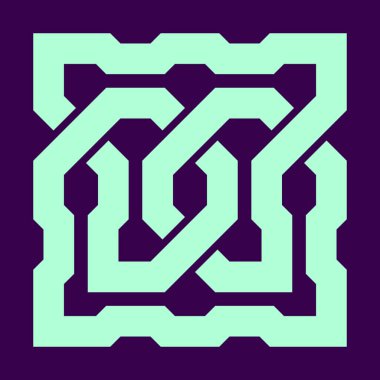 Kelt düğümü. Soyut süs. Vektör illüstrasyonu.