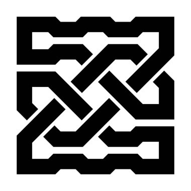 Kelt düğümü. Soyut süs. Vektör illüstrasyonu.