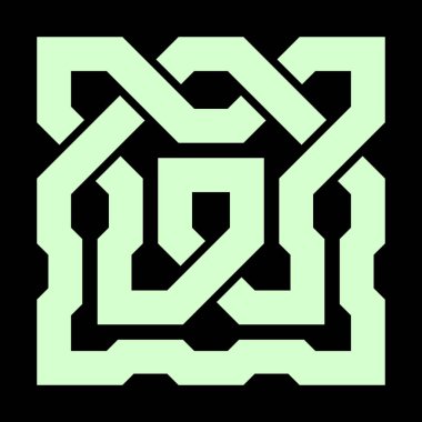 Kelt düğümü. Soyut süs. Vektör illüstrasyonu.