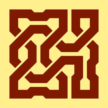 Kelt düğümü. Soyut süs. Vektör illüstrasyonu.