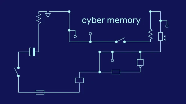 Elektronische Schaltung Technologiekonzept Vektorillustration — Stockvektor