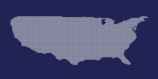 Mapa Pixels Dos Eua Ilustração Vetorial Estilo Meio Tom —  Vetores de Stock