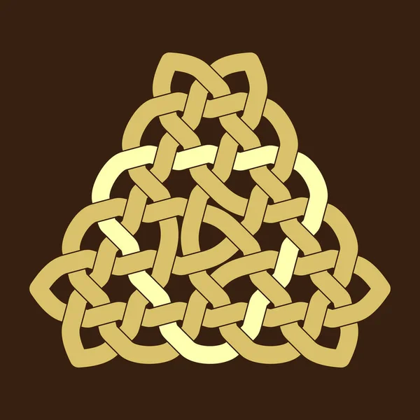 Κέλτικος Κόμπος Τριγωνικό Στολίδι Εικονογράφηση Διανύσματος — Διανυσματικό Αρχείο